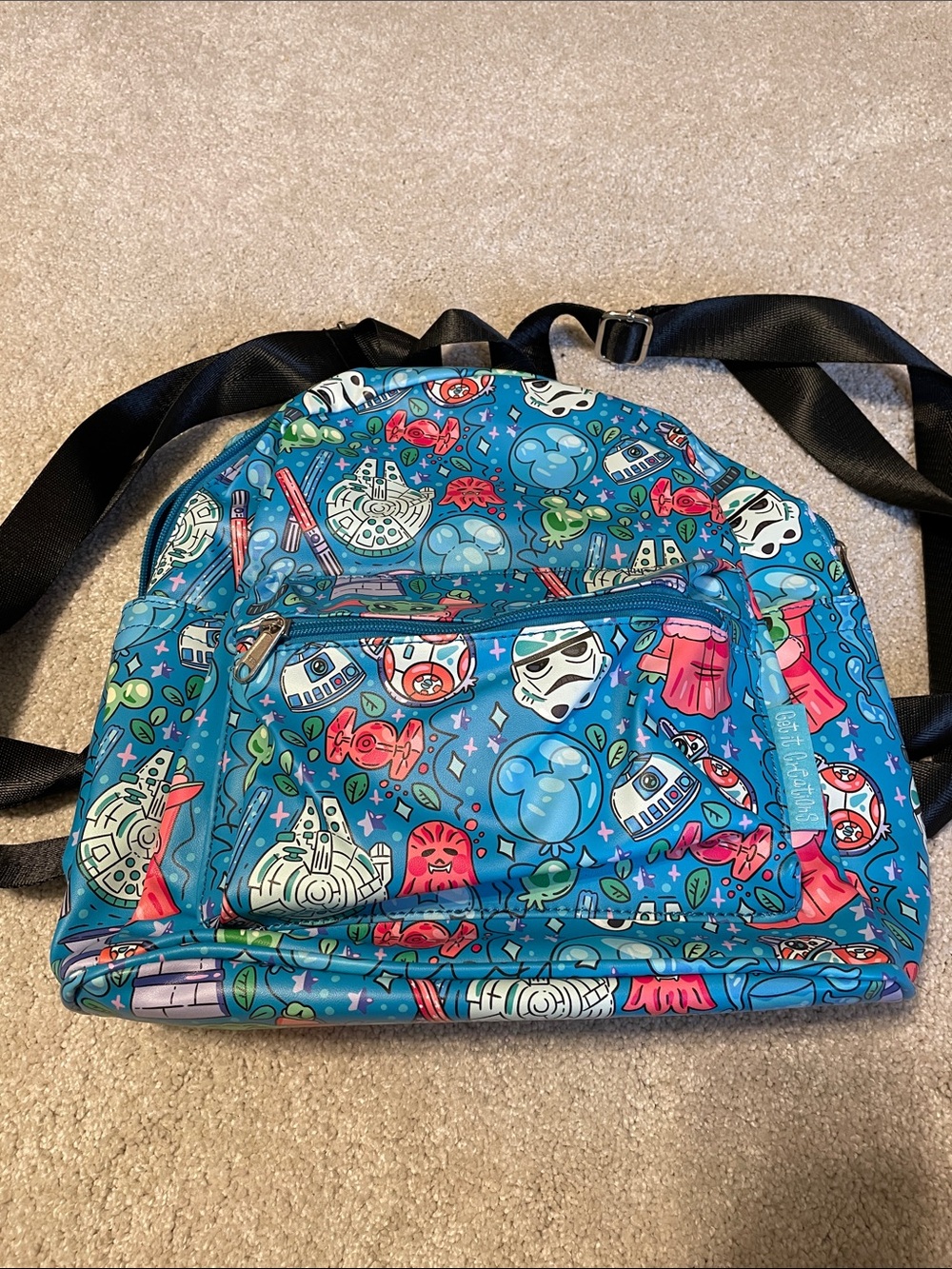 Disney Get it Creations Mini Backpack Neon Star Wars Parks Grogu BB8 R2D2